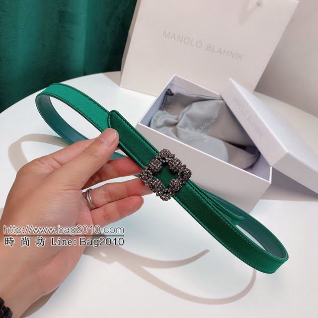 馬諾洛新品女士皮帶 Manolo Blahnik真絲面配牛皮底腰帶  jjp1071